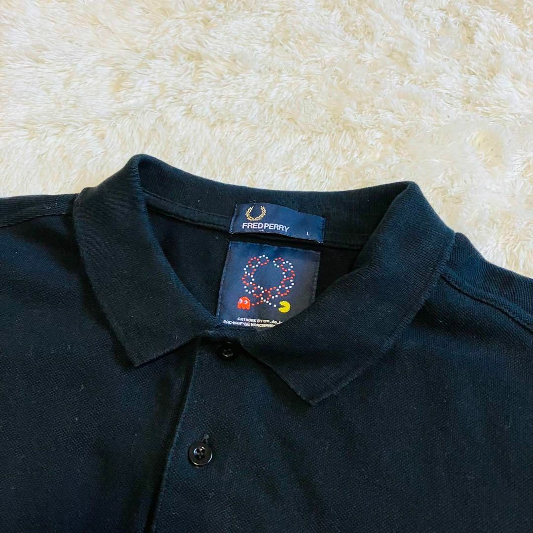 【レア】フレッドペリー　パックマン　コラボ　半袖ポロシャツ　黒　L ポルトガル製 1