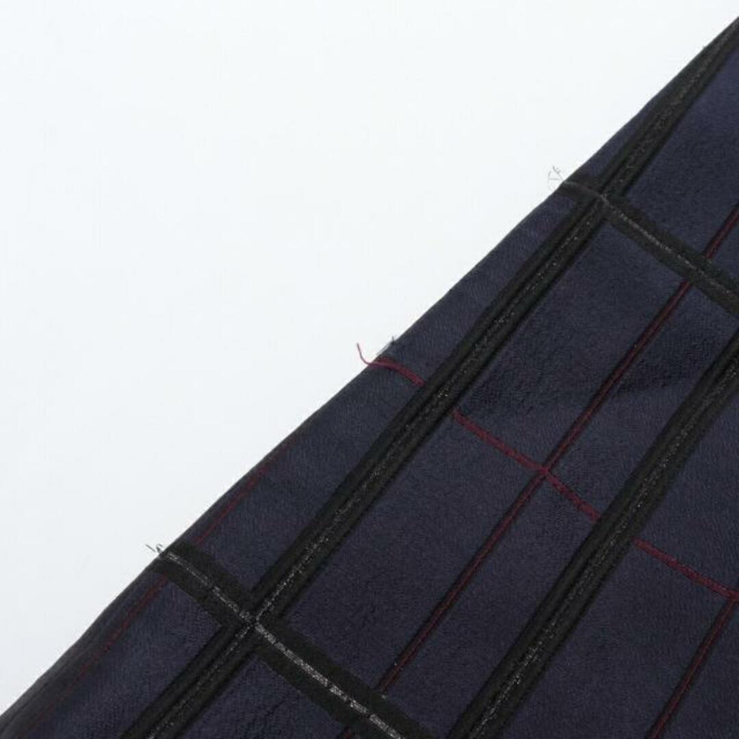CARVEN(カルヴェン)の ワンピース クルーネック 半袖 格子柄 ネイビー マルチカラー レディースのワンピース(その他)の商品写真