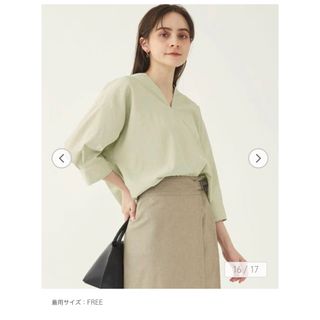 ユナイテッドアローズグリーンレーベルリラクシング(UNITED ARROWS green label relaxing)のP キーネック スキッパー シャツ -UVカット・接触冷感-(シャツ/ブラウス(長袖/七分))