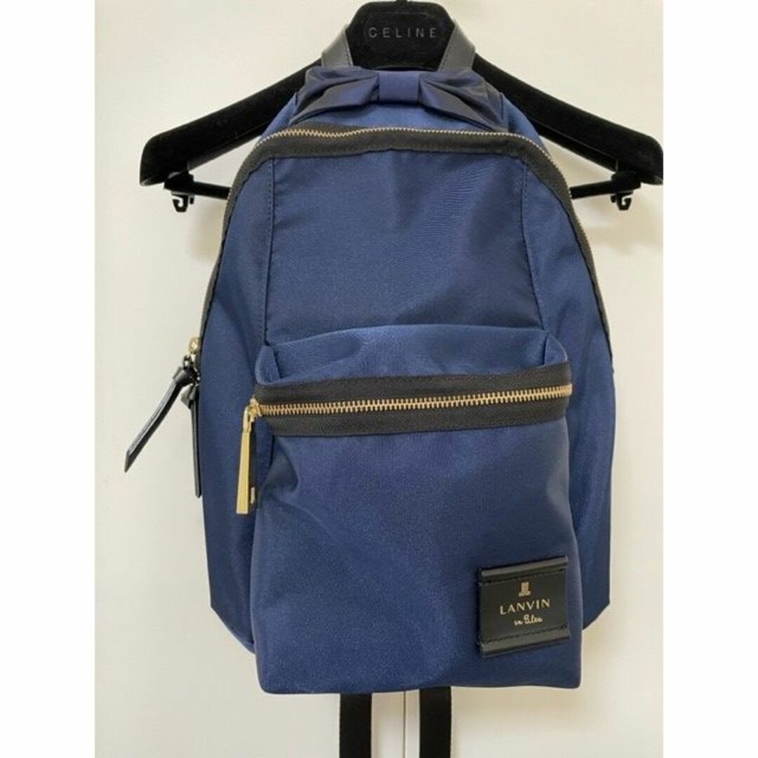 LANVIN en Bleu(ランバンオンブルー)の【美品】ランバン オンブルー トロカデロリュックサック ネイビー レディースのバッグ(リュック/バックパック)の商品写真