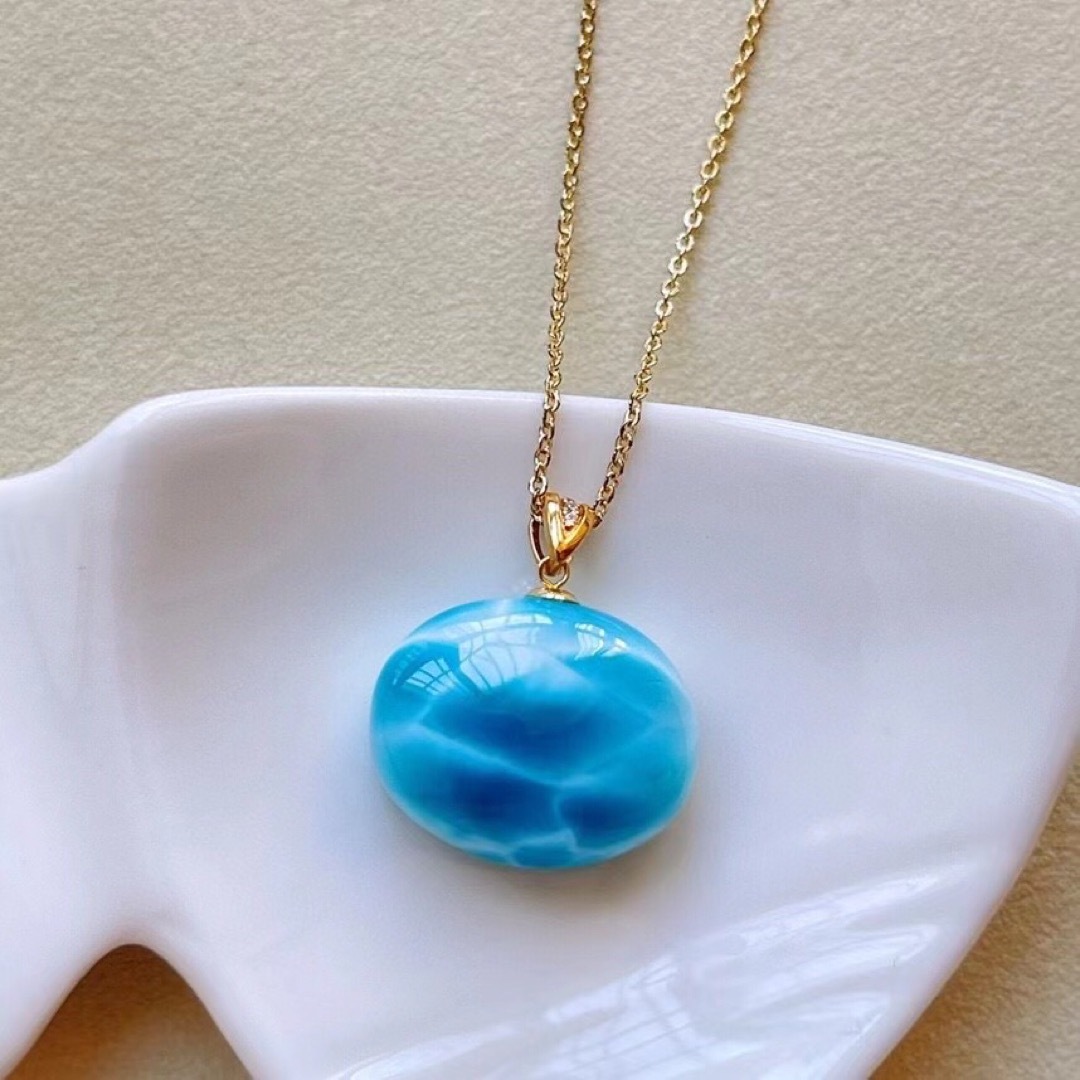 ⭐︎【天然】ラリマー ペンダントトップ k18 15.5g-www.coumes-spring