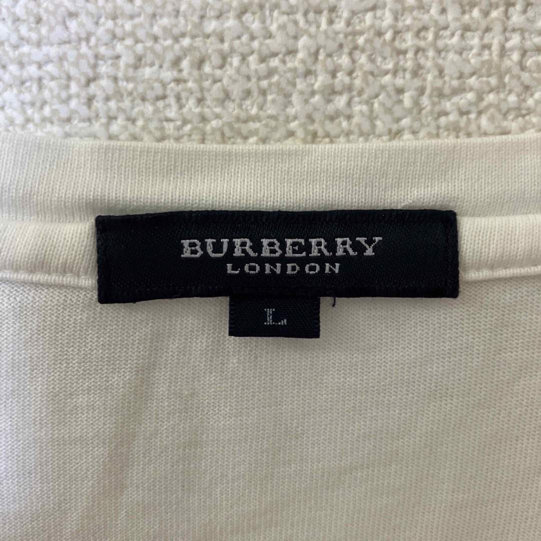 BURBERRY(バーバリー)のバーバリーロンドン　BURBERRY LONDON ロンT  ロゴ刺繍　白　L メンズのトップス(Tシャツ/カットソー(七分/長袖))の商品写真