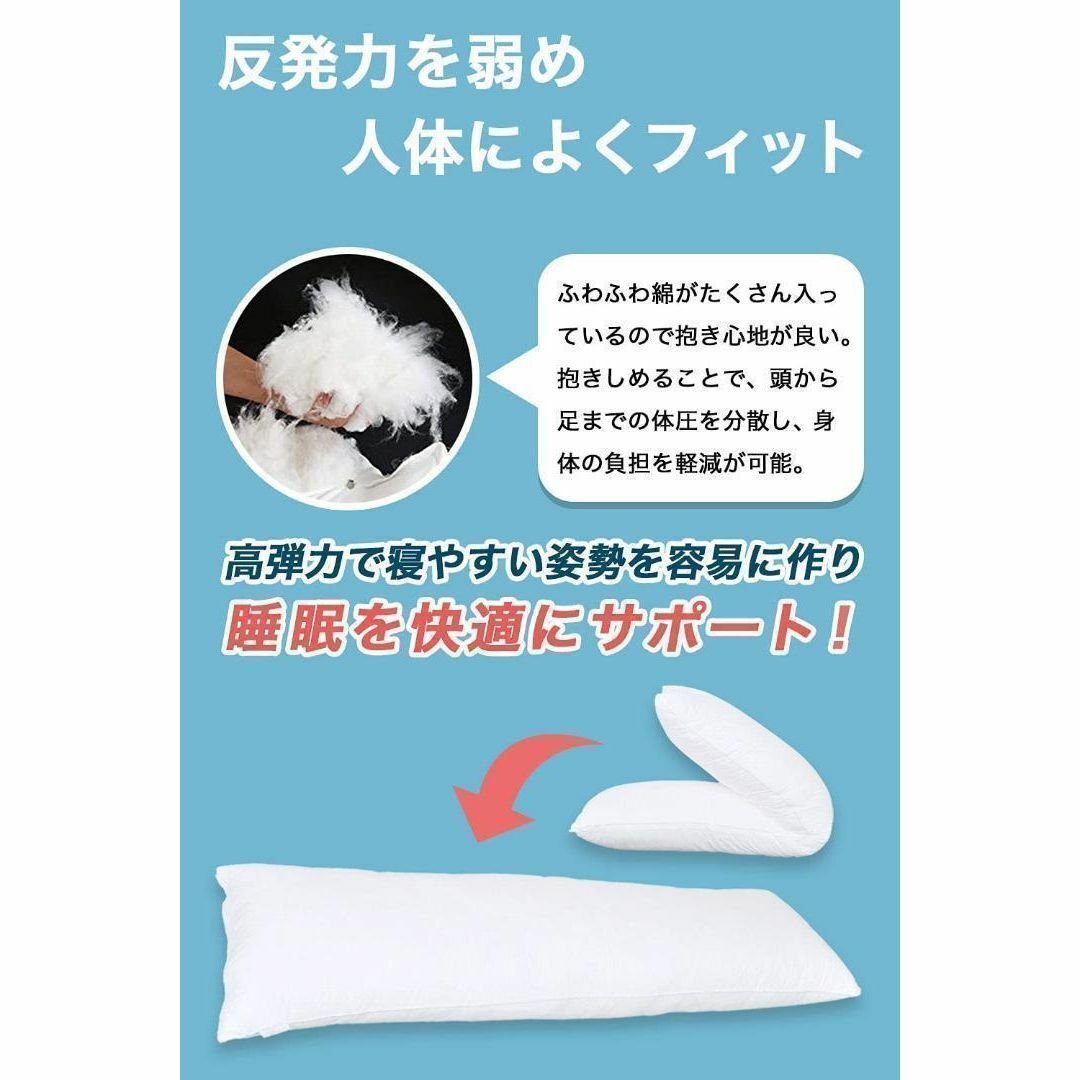 抱き枕 本体 無地 等身大 癒やし系 アニメカバー用 高弾力 ロング q550