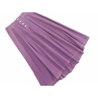 ローズバッド(ROSE BUD)のローズバッド フレア スカート sizeF/紫 ■■ レディース(ロングスカート)