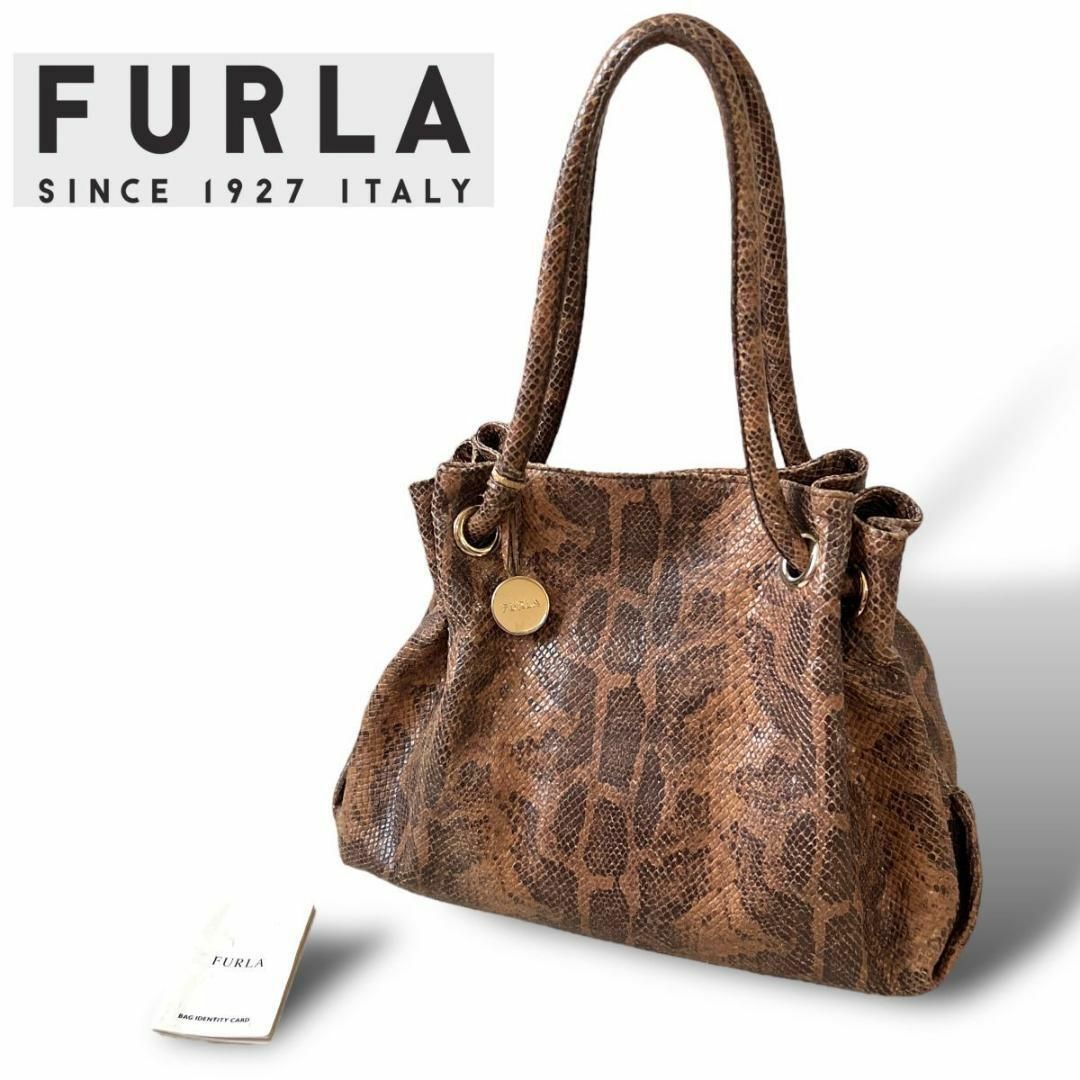 【FURLA】フルラ ハンドバッグ ショルダーバッグ ヘビ革