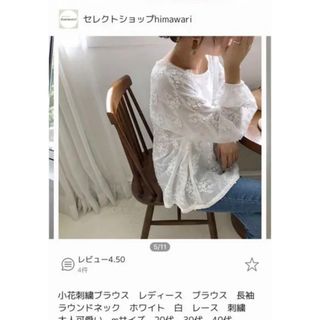 新品タグ付きZARA　 コットン　刺繍レースブラウス