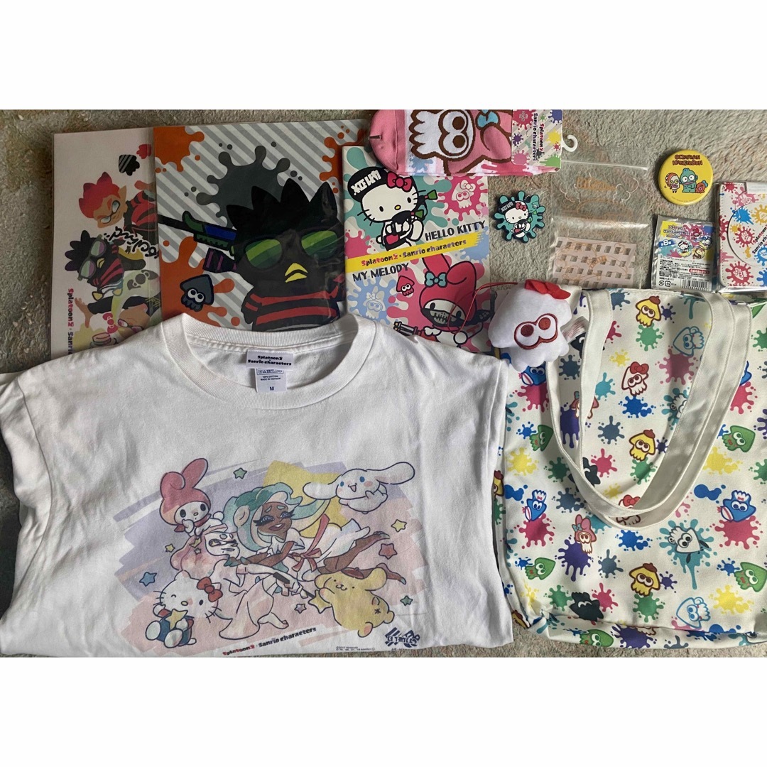 新品 スプラトゥーン Splatoon2 サンリオコラボ テンタクルズ Tシャツ