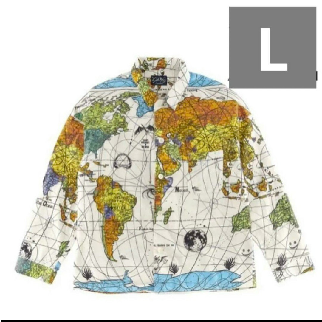 セントマイケル　DR.WOO WORLD MAP PAJAMA SHIRT Lトップス