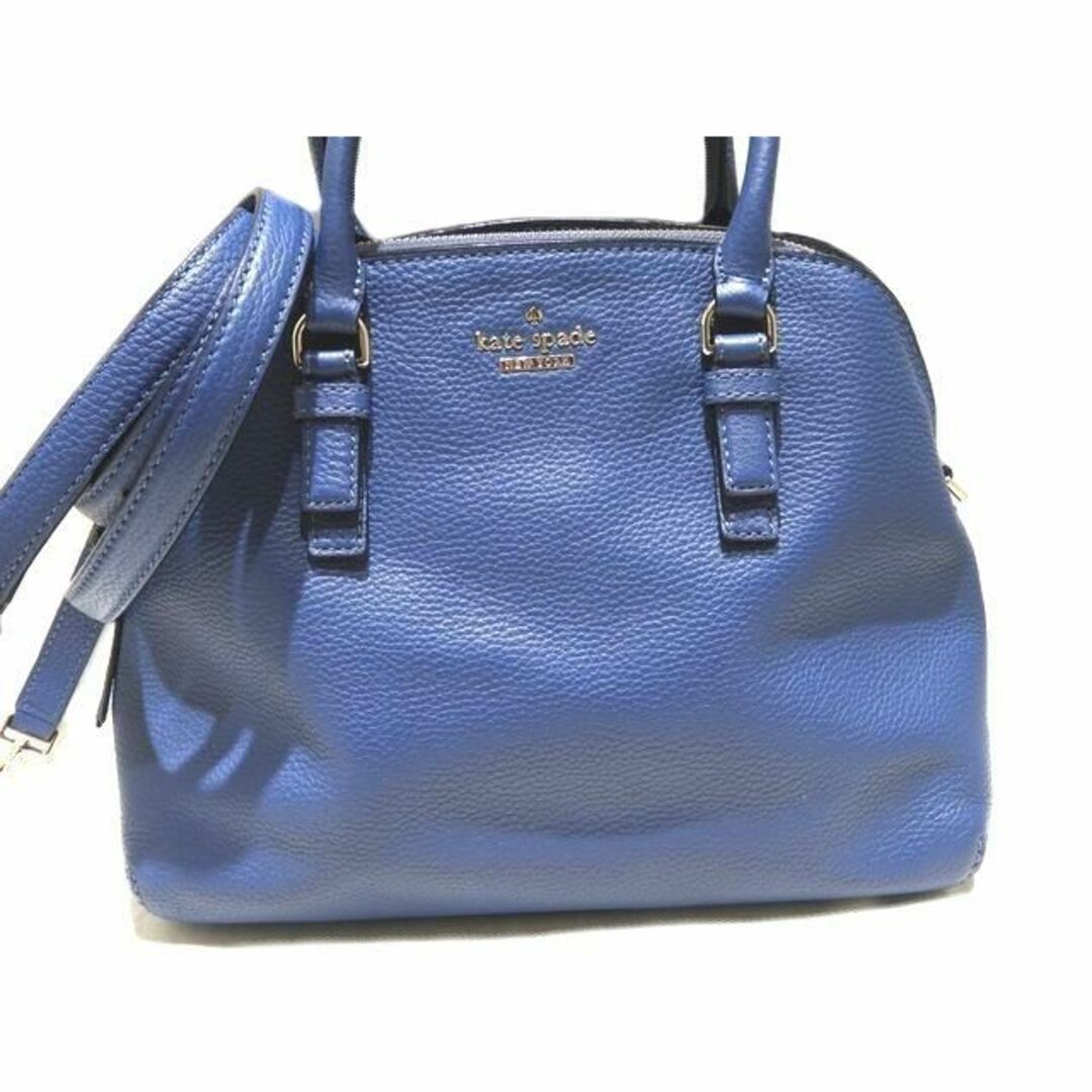 ケイトスペード　kate spade 2way トートバッグ　レザー　ネイビー