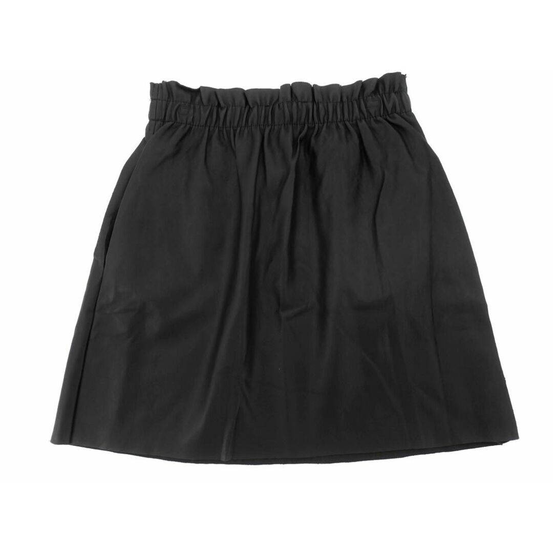 ZARA(ザラ)のZARA ザラ フェイクレザー Aライン 台形 スカート sizeS/黒 ■■ レディース レディースのスカート(ミニスカート)の商品写真