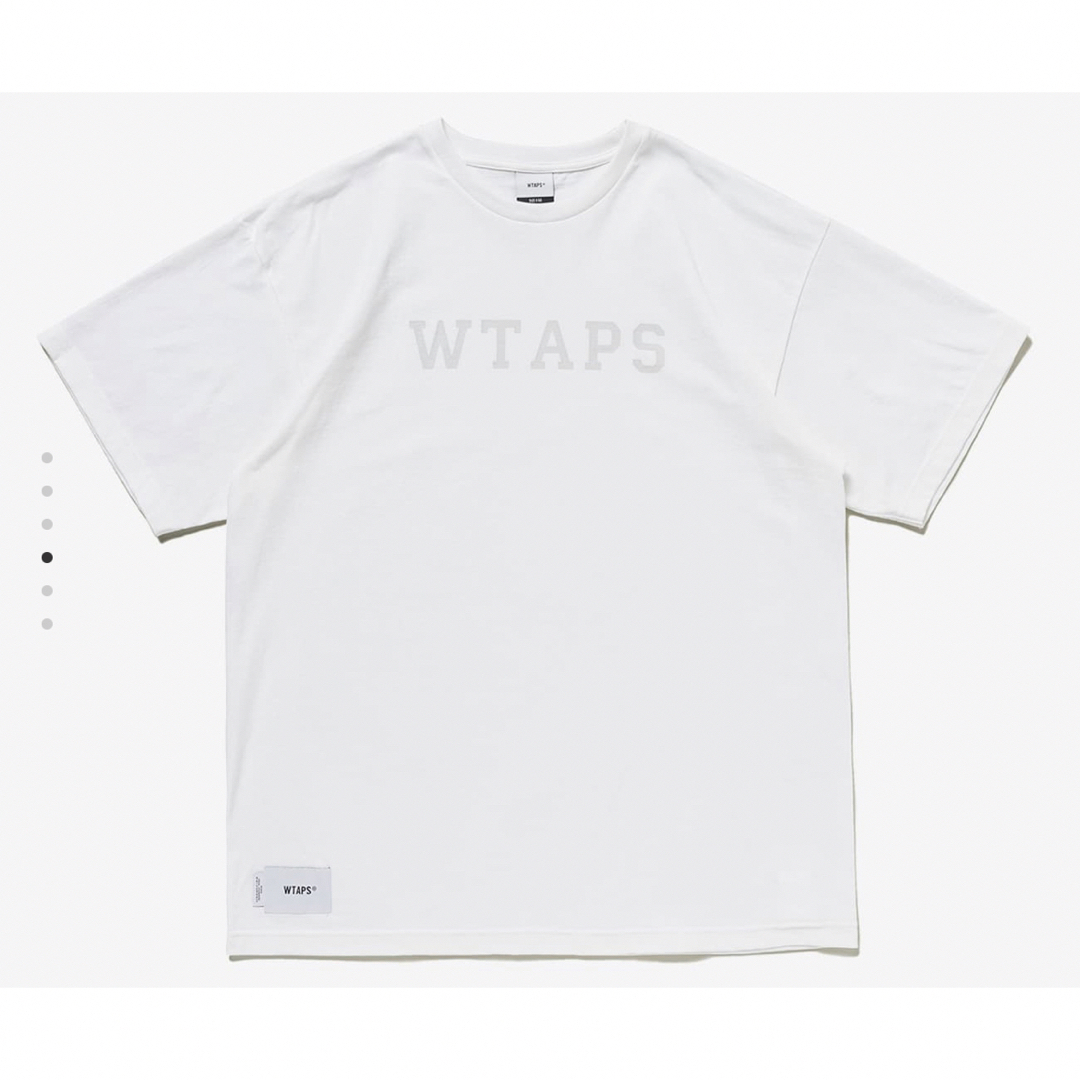 白S WTAPS COLLEGE SS COTTON Tee Tシャツ