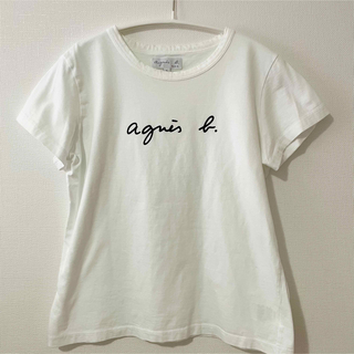 アニエスベー(agnes b.)のアニエスベー ロゴTシャツ 白 M(Tシャツ(半袖/袖なし))
