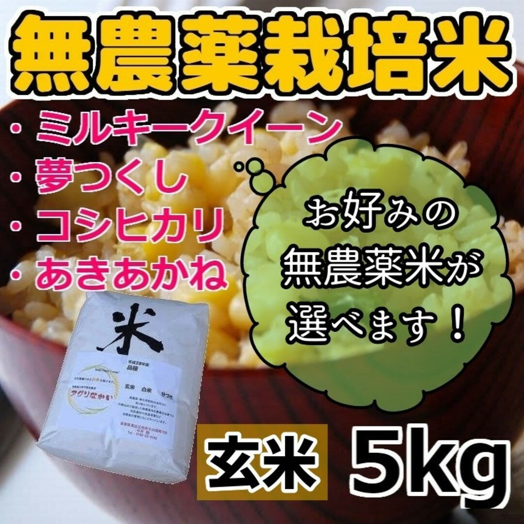 なお様専用 無農薬コシヒカリ玄米20kg(2.5kg×8)令和4年 徳島県産-