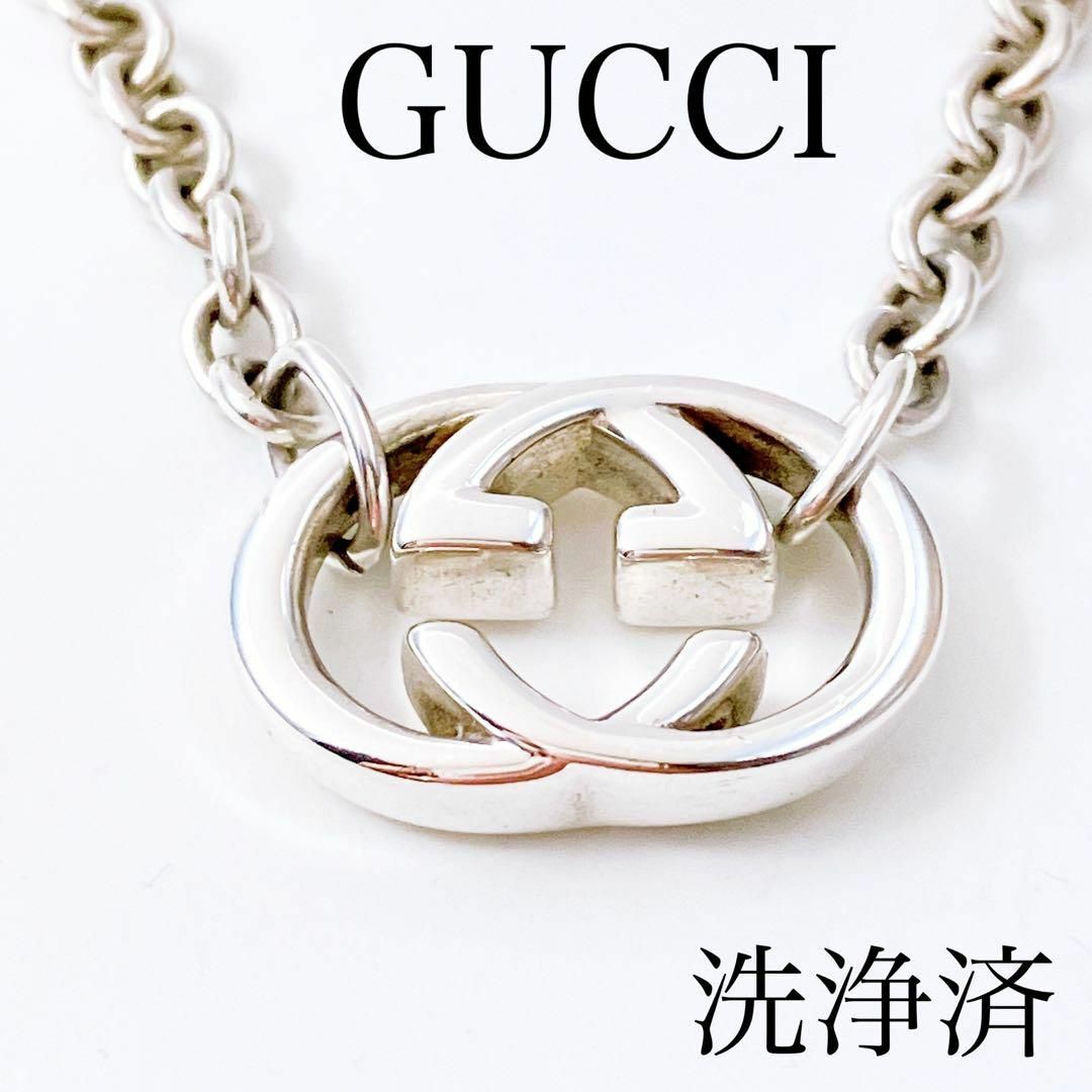 洗浄済／美品】グッチ GUCCI ペンダント ネックレス シルバー メンズ-