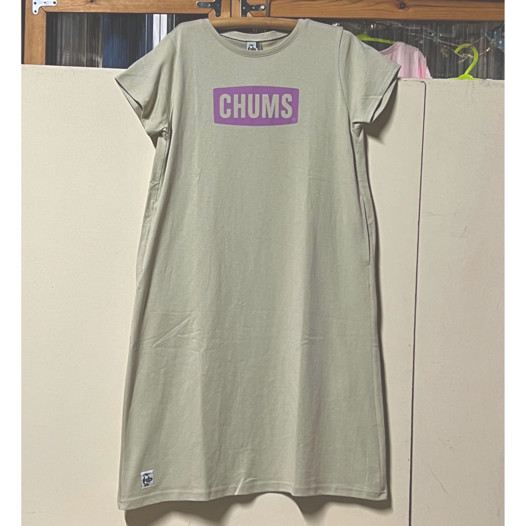 新品　CHUMS ロゴ　ワンピース　チャムス  gra