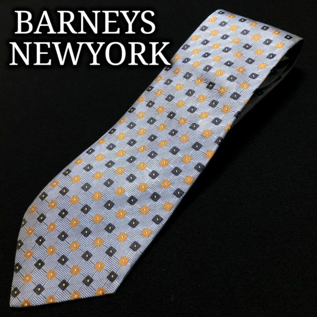 BARNEYS NEW YORK(バーニーズニューヨーク)のバーニーズニューヨーク チェック スカイブルー ネクタイ A101-C15 メンズのファッション小物(ネクタイ)の商品写真