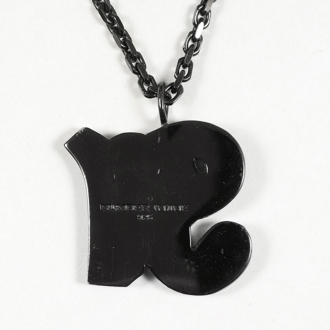 NUMBER (N)INE ナンバーナイン THS期 Hロゴ ブラックコーティング ネックレス デッドストック 05AW ブラック 黒 ONE SIZE アクセサリー ブランド 【メンズ】