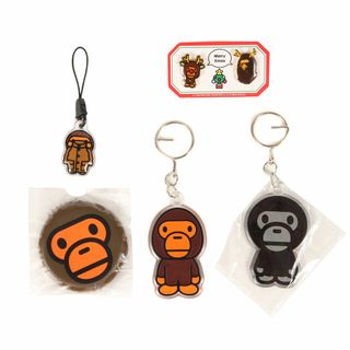 アベイシングエイプ(A BATHING APE)の新品 A BATHING APE ア ベイシング エイプ 小物 5点セット コインケース キーホルダー ピンバッチ 携帯ストラップ 00s ブランド グッズ アーカイブ 【メンズ】(その他)