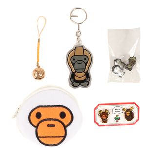 アベイシングエイプ(A BATHING APE)のA BATHING APE ア ベイシング エイプ 小物 5点セット コインケース キーホルダー ピンバッチ 携帯ストラップ 00s ブランド グッズ アーカイブ 【メンズ】(その他)