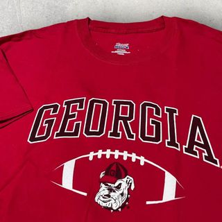 ヘインズ(Hanes)のUS古着 HANES GEORGIA BULLDOGS カレッジロゴ Tシャツ(Tシャツ/カットソー(半袖/袖なし))