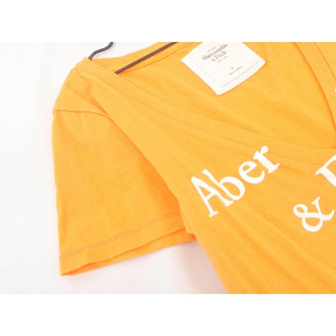 Abercrombie&Fitch(アバクロンビーアンドフィッチ)のAbercrombie & Fitch アバクロンビー＆フィッチ プリント Vネック Tシャツ sizeS/オレンジ ■◆ レディース レディースのトップス(Tシャツ(半袖/袖なし))の商品写真