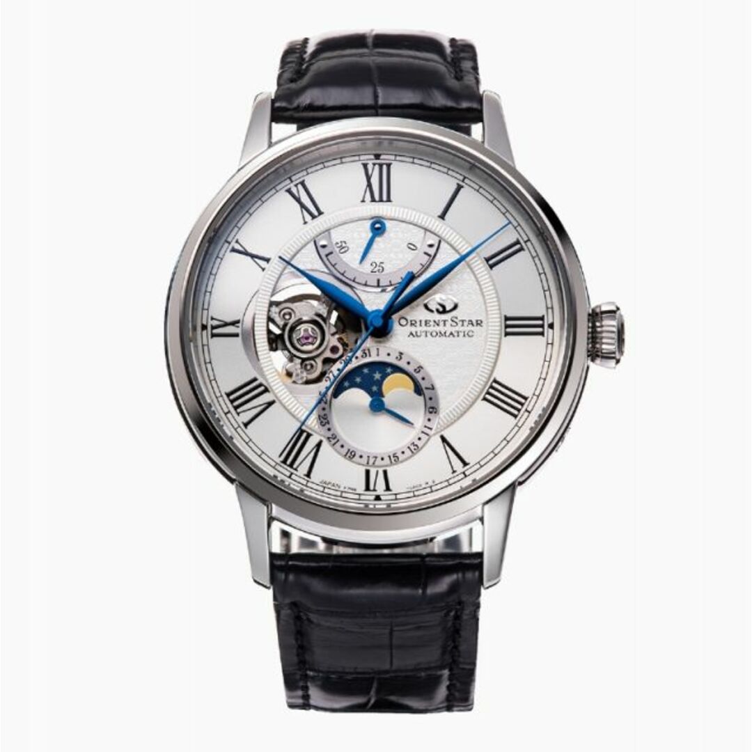 ORIENT(オリエント)のオリエントスター ORIENT STAR 腕時計 メンズ MECHANICAL MOON PHASE メカニカルムーンフェイズ Classic Collection RK-AY0101S ホワイト メンズの時計(腕時計(アナログ))の商品写真