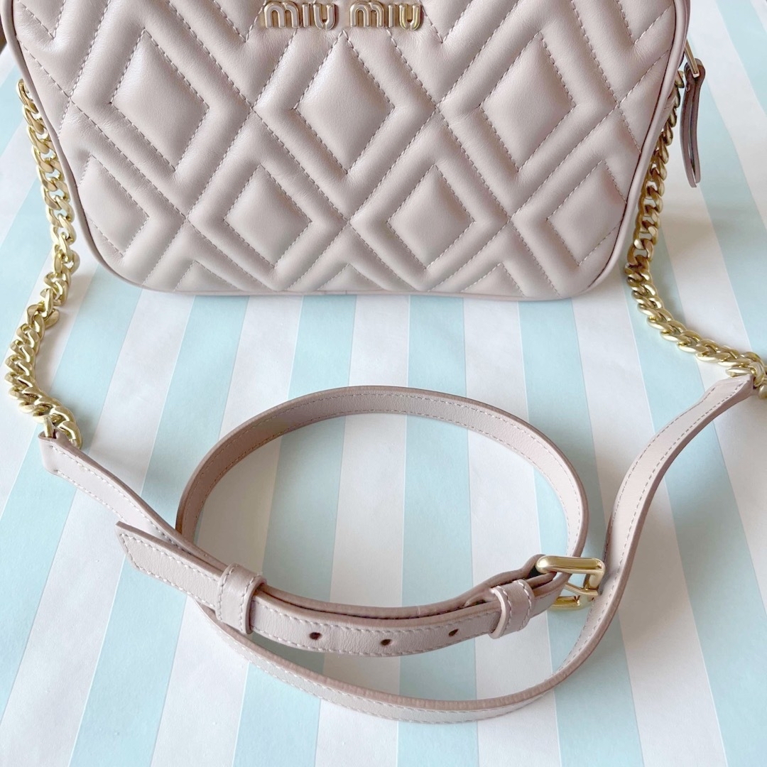 美品】miumiu ミュウミュウ ショルダーバッグ ソフトカーフ クロス