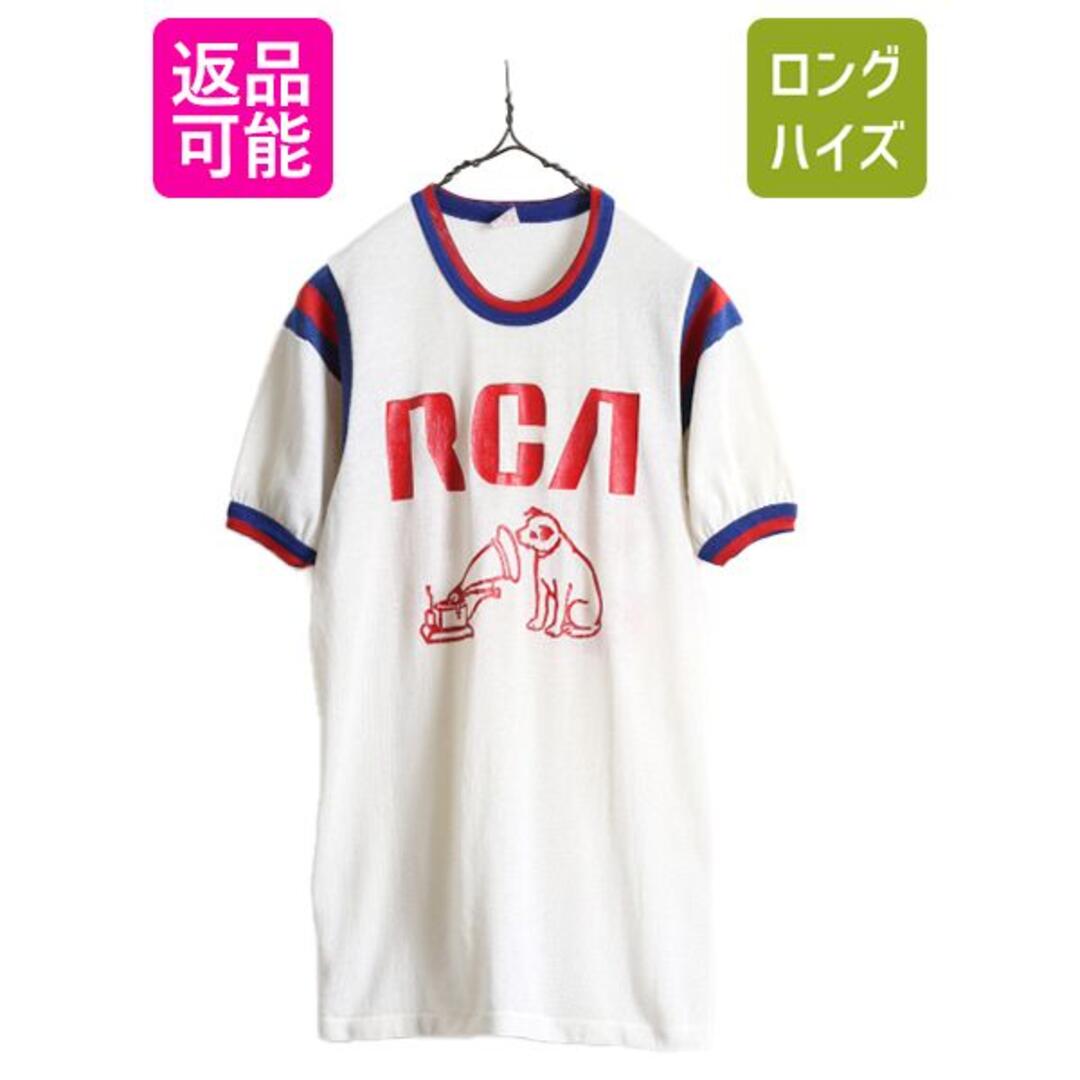 50s 60s ビクター イラスト プリント フットボール Tシャツ M 企業物の