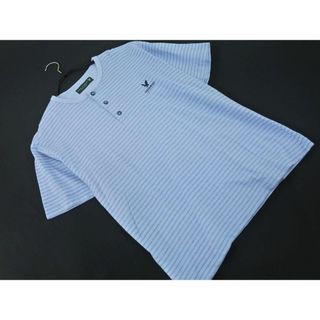 ライルアンドスコット(LYLE&SCOTT)のLyle＆Scott ライル＆スコット ハーフボタン ボーダー Tシャツ sizeS/青 ■◆ メンズ(Tシャツ/カットソー(半袖/袖なし))