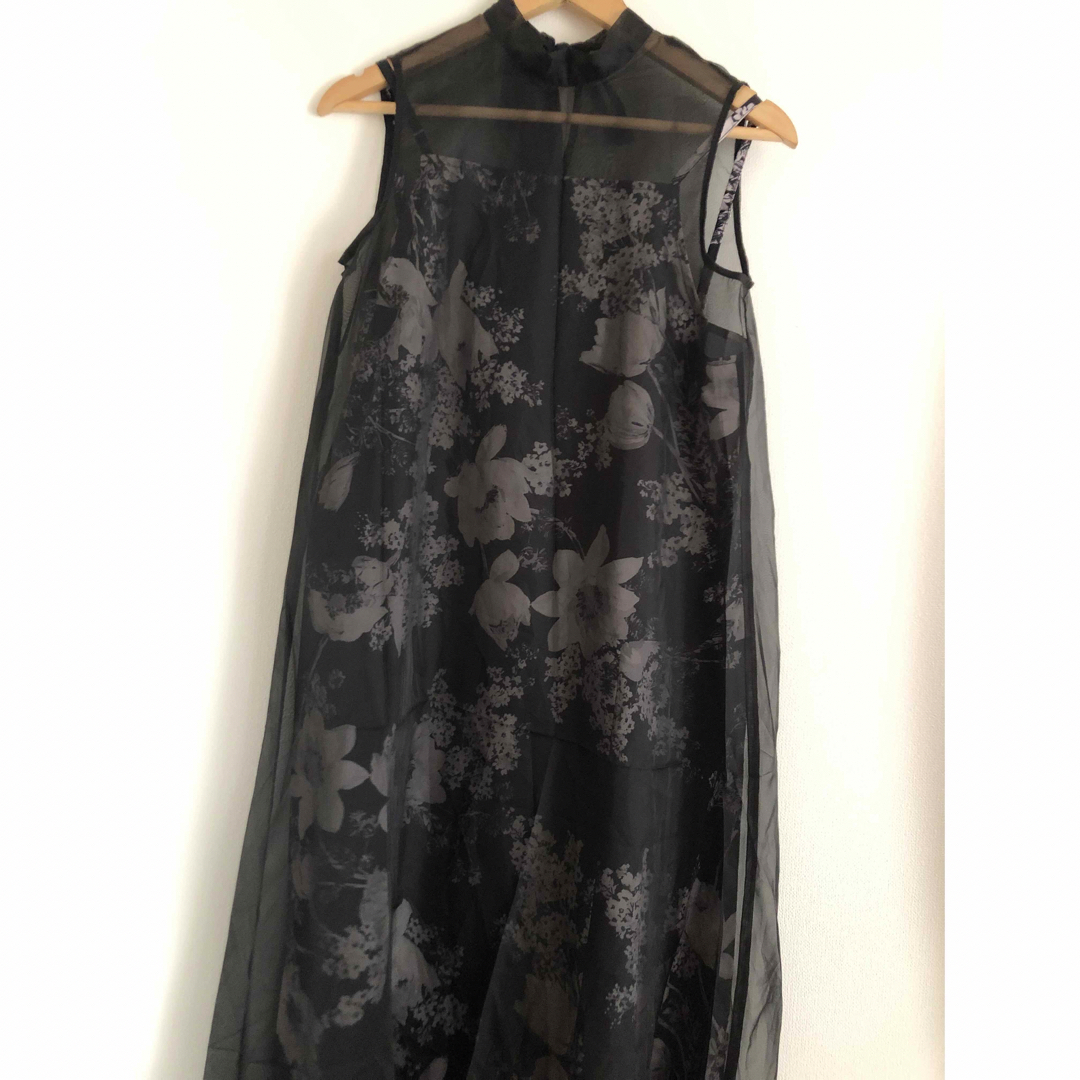 AMERI 2WAY FLOWER LAYERED SHEER DRESS