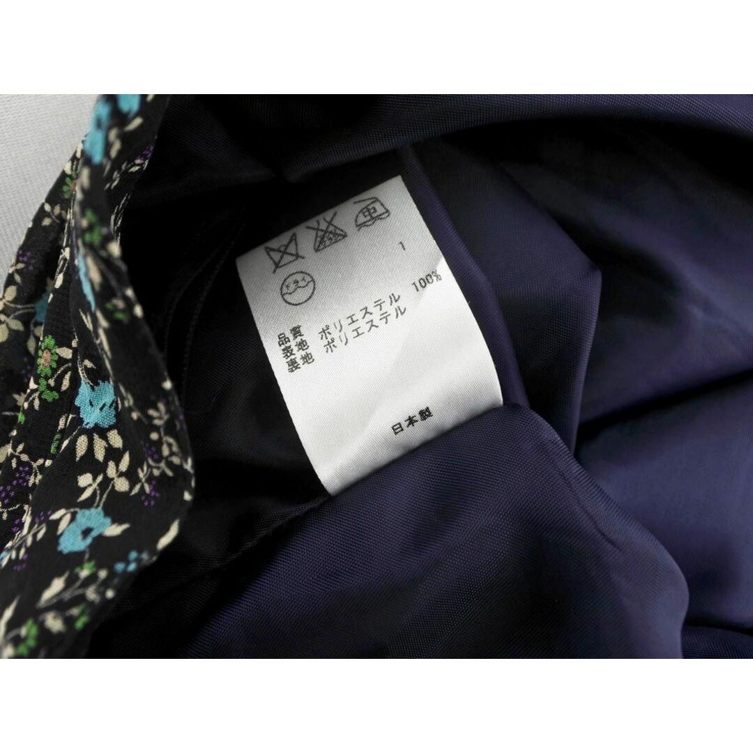 kumikyoku（組曲）(クミキョク)のKUMIKYOKU 組曲 花柄 ティアード スカート sizeTLL/濃紺 ■■ レディース レディースのスカート(ミニスカート)の商品写真
