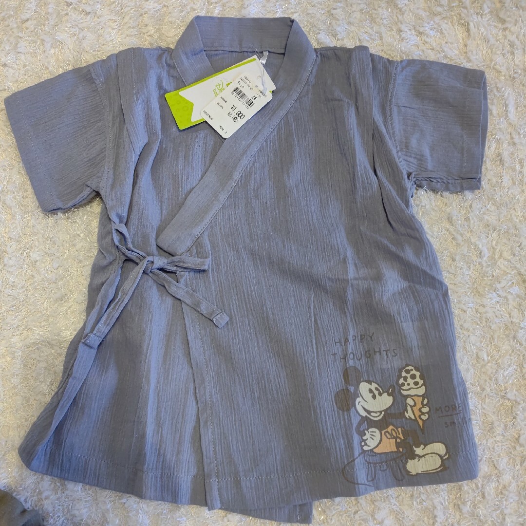 Disney(ディズニー)の新品Disneyミッキー甚平90 キッズ/ベビー/マタニティのキッズ服男の子用(90cm~)(甚平/浴衣)の商品写真