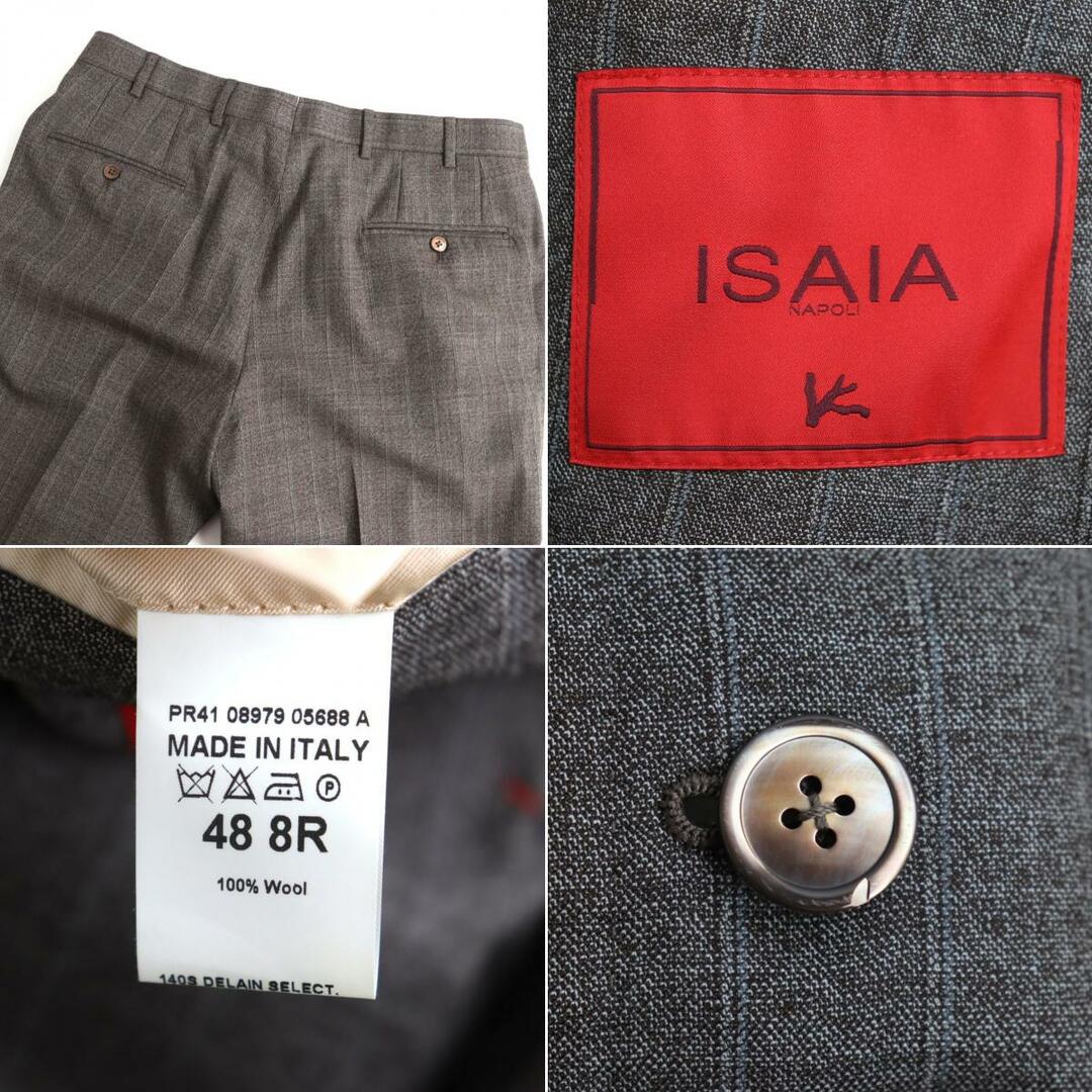 ISAIA - 極美品◇ISAIA イザイア ストライプ柄 ウール100% ダブル