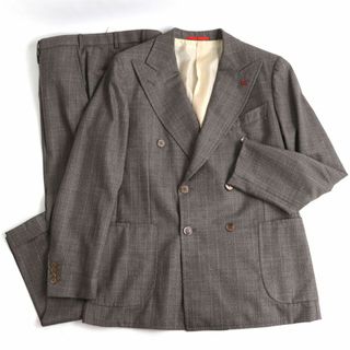 ISAIA イザイア　ダークブラウンストライプ　スーツ　セットアップ