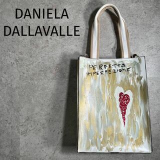 イタリー製 DANIELA DALLAVALLE ペイント レザートートバッグ