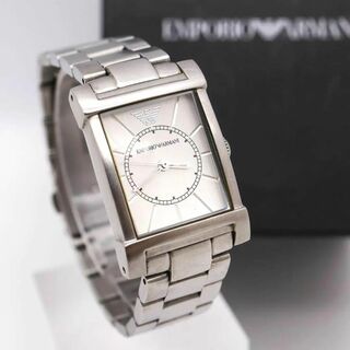 エンポリオアルマーニ(Emporio Armani)の《美品》EMPORIO ARMANI 腕時計 シルバー クォーツ ヴィンテージ(腕時計)