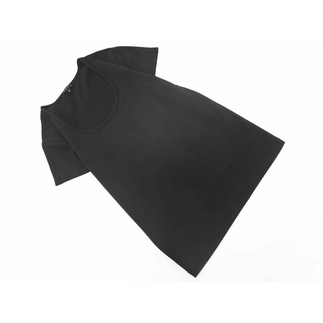 theory(セオリー)のtheory セオリー Uネック Tシャツ size2/黒 ■◆ レディース レディースのトップス(Tシャツ(半袖/袖なし))の商品写真