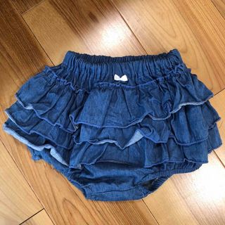 シマムラ(しまむら)のしまむら　デニム　ベビー　キッズ　ブルマ　リボン　90-100サイズ(パンツ/スパッツ)