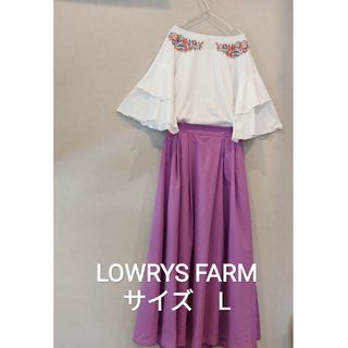 ローリーズファーム(LOWRYS FARM)のLOWRYS FARM／刺繍　トップス(カットソー(半袖/袖なし))