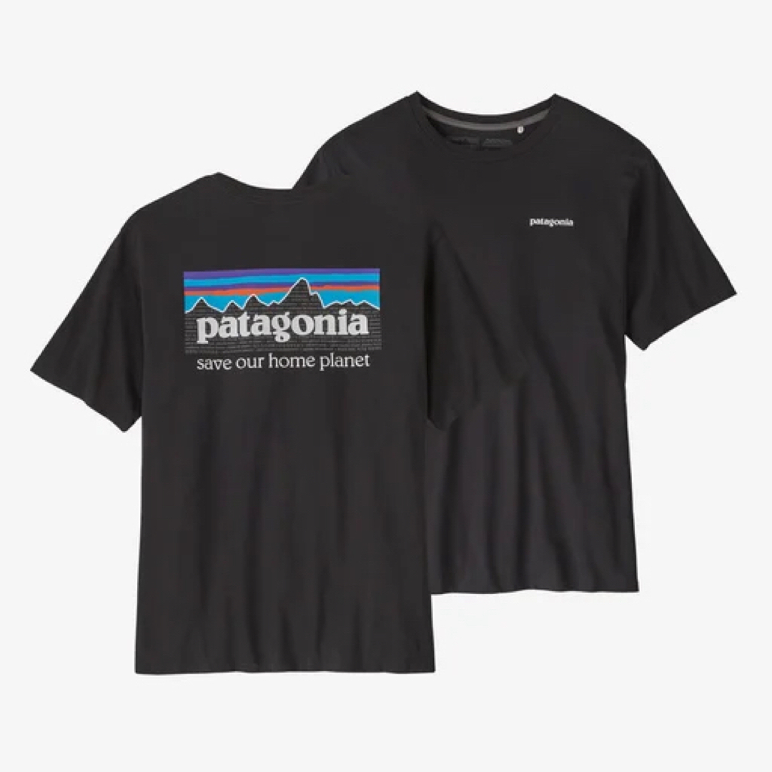 patagonia Tシャツ M P-6 MISSION ORGANICブラックメンズ