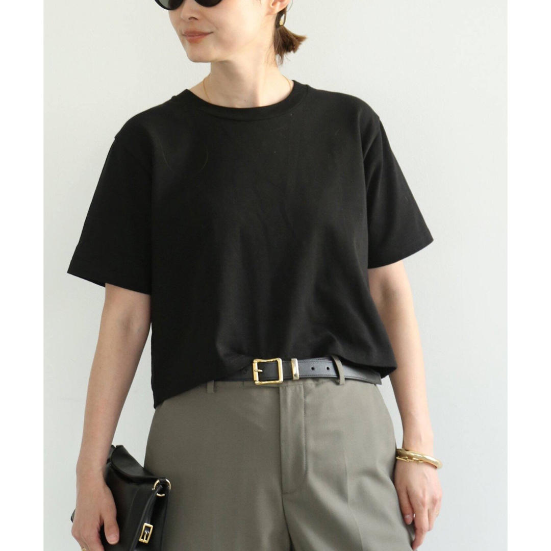 Deuxieme Classe Cropped T-shirt blackレディース