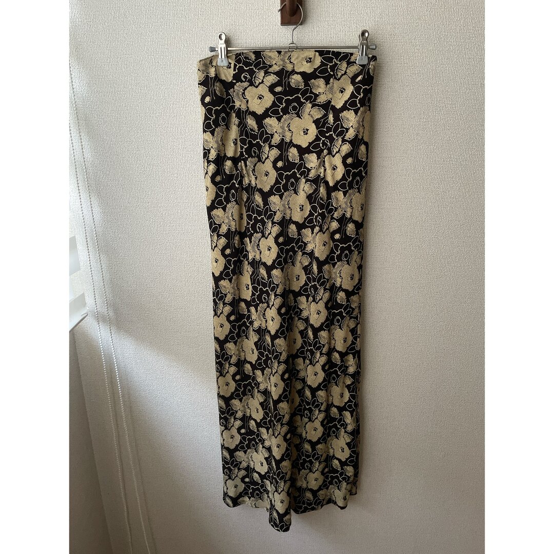 ダークブラウン 茶色 edit for lulu vintage flower skirt