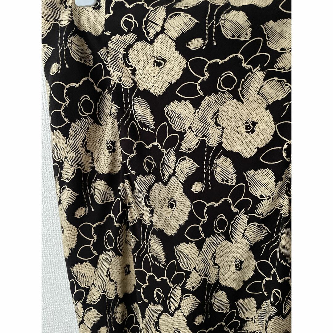 ダークブラウン 茶色 edit for lulu vintage flower skirt