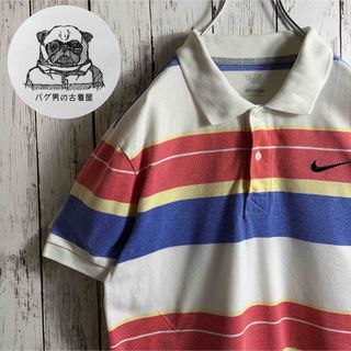 ナイキ(NIKE)の【ヴィンテージ】NIKE ナイキ 古着 90's ボーイズ ポロシャツ ボーダー(ポロシャツ)