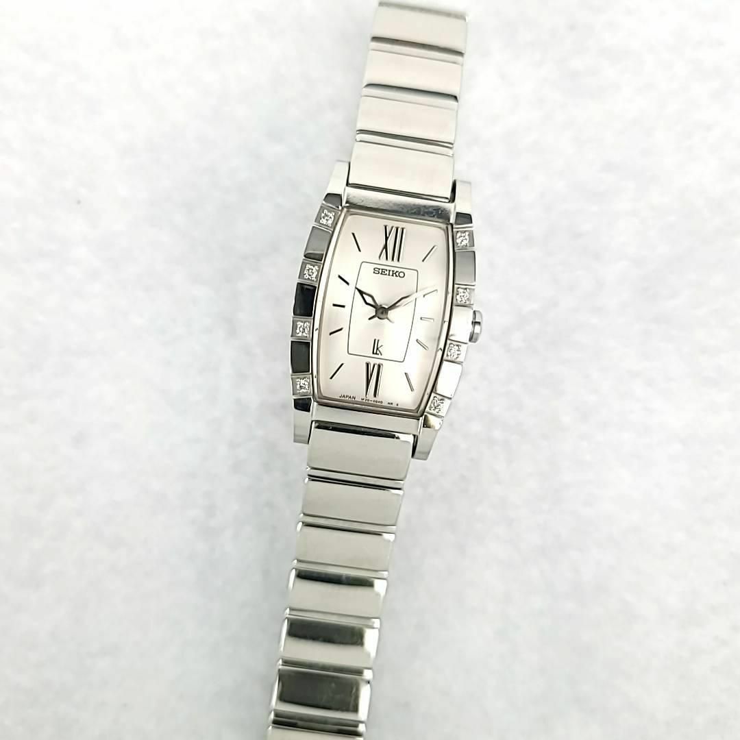 ☆美品稼働品 SEIKO ルキア ダイヤベゼル シルバー文字盤 8Pダイヤ