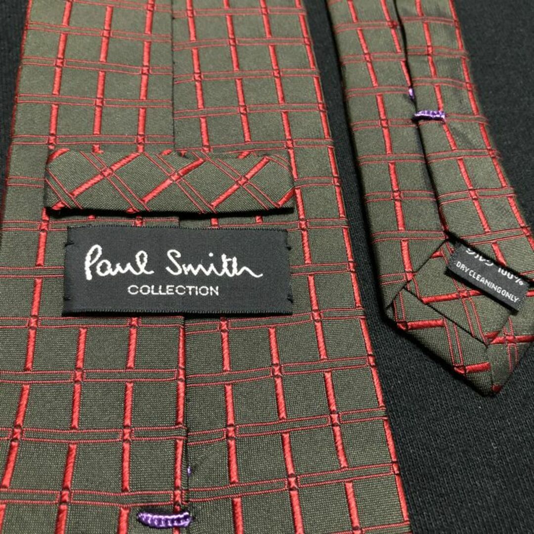 Paul Smith(ポールスミス)のポールスミス チェック ダークグリーン＆レッド ネクタイ A101-U18 メンズのファッション小物(ネクタイ)の商品写真