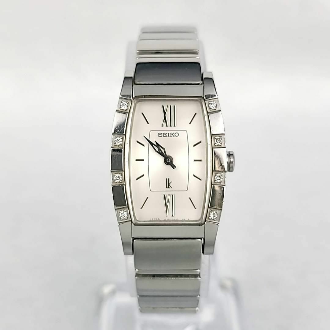 ☆美品稼働品 SEIKO ルキア ダイヤベゼル シルバー文字盤 8Pダイヤ