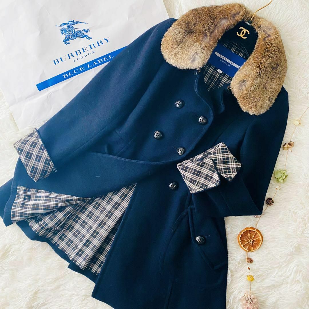 BURBERRY BLUE LABEL - 極美品 バーバリーブルーレーベル 高級リアル ...