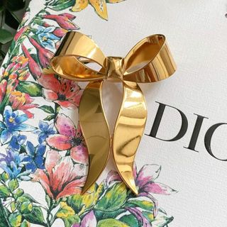 希少✨Christian Dior　ディオール　ヴィンテージ　リボン　ブローチ