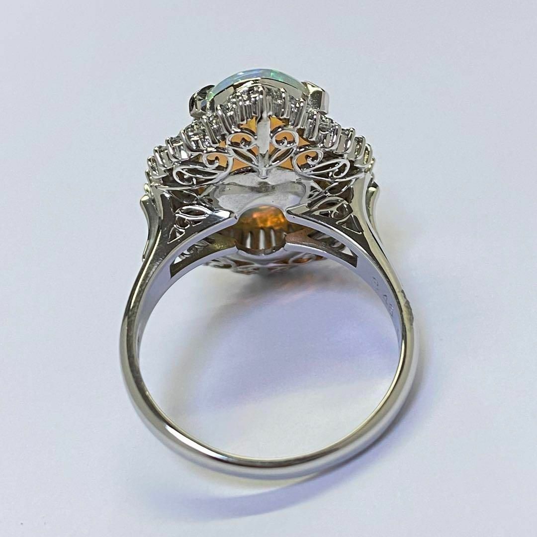 Pt900 天然大粒オパールリング 3.46ct サイズ15号 プラチナ - リング(指輪)